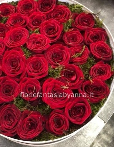 Flower box confezionata e biglietto